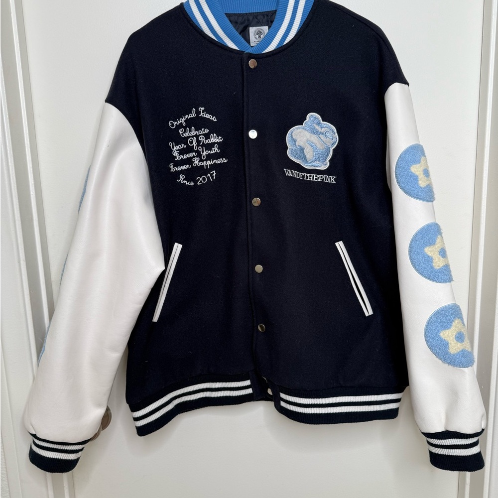 Vandy The Pink x  Varsity Jacket - Limited Edition - M- Navy & White